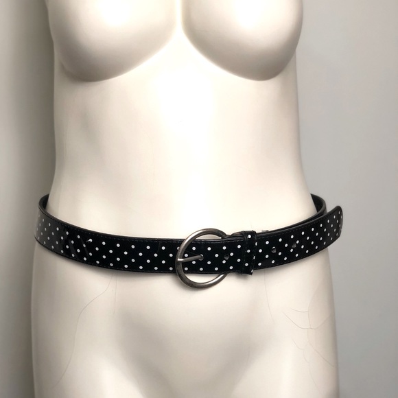 Patent Leather Polka Dot Belt - Picture 3 of 8